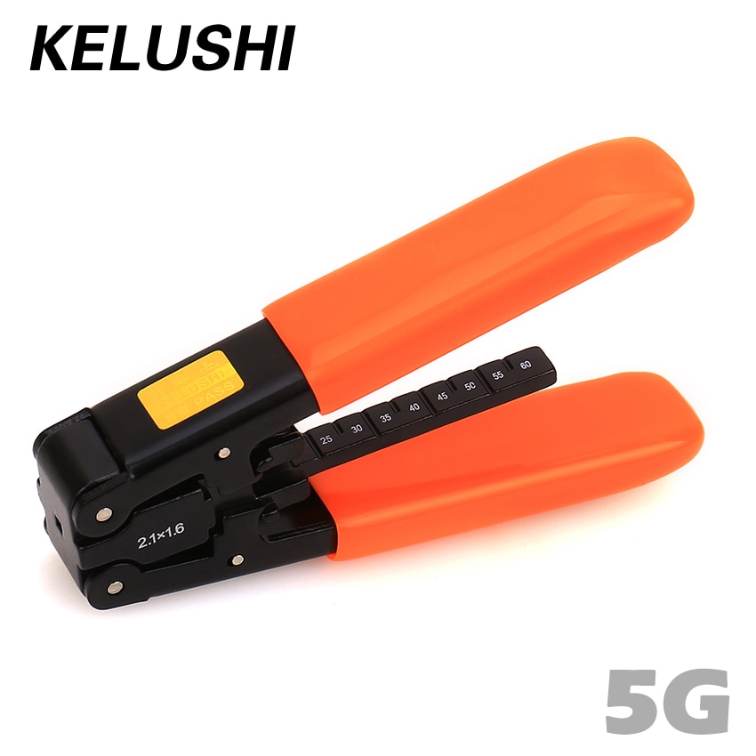 KELUSHI Fiber stripping tool 5G communication photoelectric composite cable Fiber Drop Cable Stripper FTTH Stripping Pliers