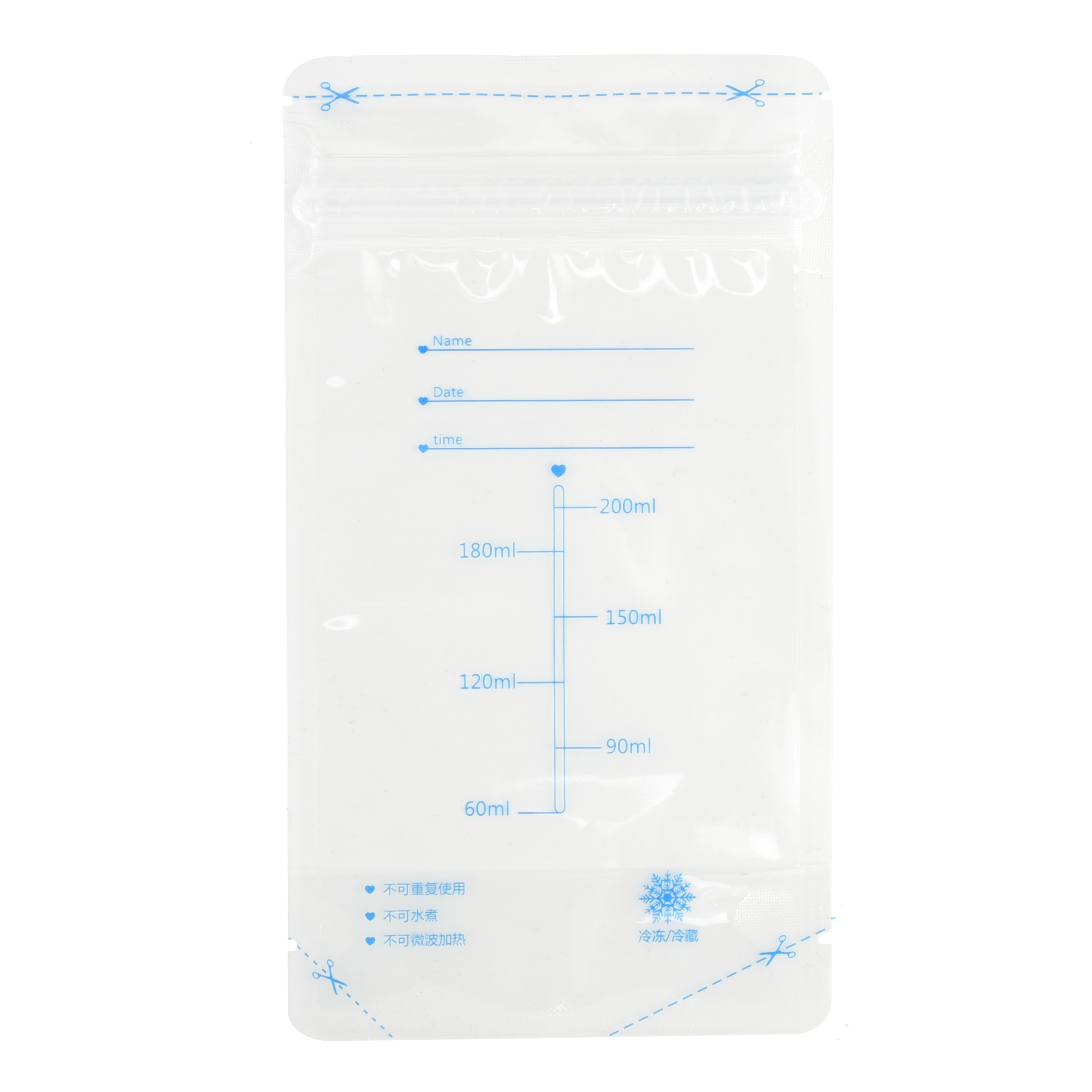 30 Pcs/Bag Baby Food Storage 200ml BPA Free Baby Food Storage Disposable Practical And Convenient Breast Feeding Freezer Bags