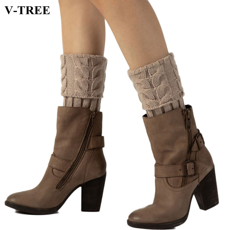 Girls Socks Warm Leg Warmers For Kids Adult Leg Warmer Twist Knitted Boots Cover Women Boot Socks Teenager Knee Pad