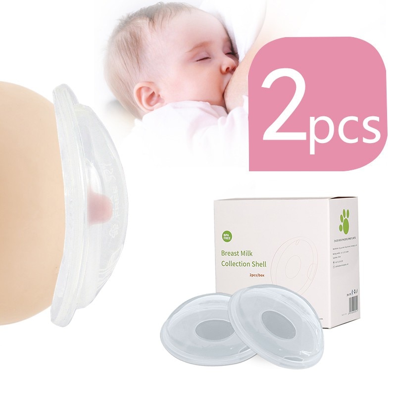 2 pcs ReusableSilica Gel Collection Cover Baby Breastfeeding Milk Collectors Soft Postpartum Nipple Suction Container