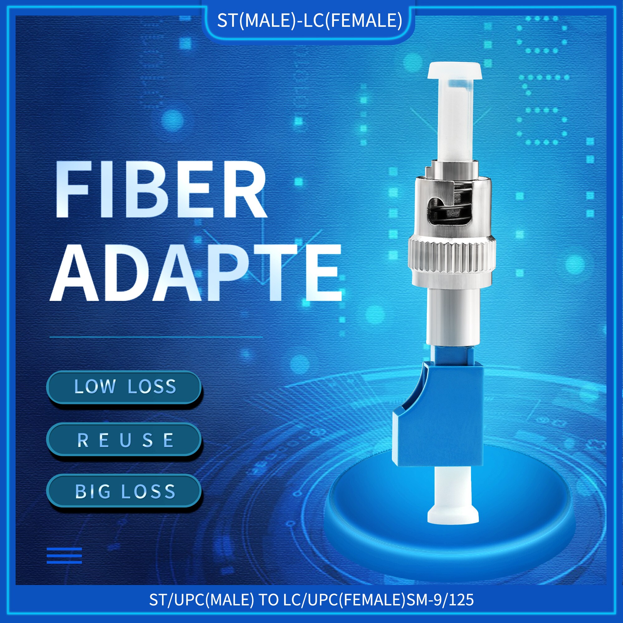 KELUSHI Single Mode Fiber Adapter LC/UPC(Female) to ST/UPC(Male) Hybrid Adapter LC-ST SM Converter Connector free shipping