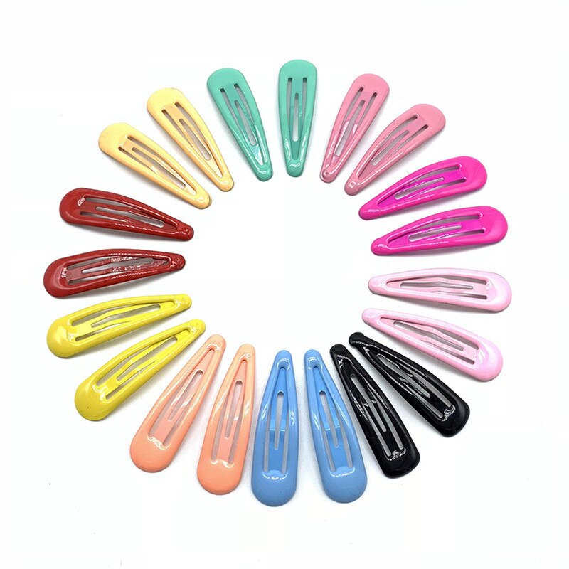 20Pcs/Lot Hair Accessories Candy Drop Hair Clip Princess Barrette Korean Fashion New Solid Hairclip Headdress Hairpins for Girls