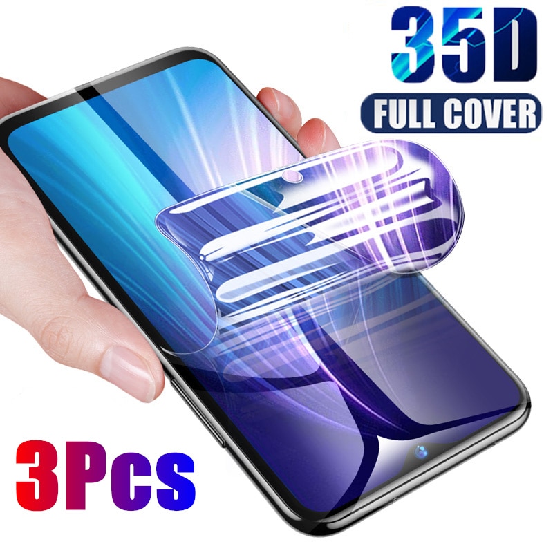 3Pcs Full Cover Hydrogel Protective Film for Huawei P30 P20 Lite Mate 20 Pro Screen Protector For Y6 Y7 Y9 Prime 2019 Soft Film
