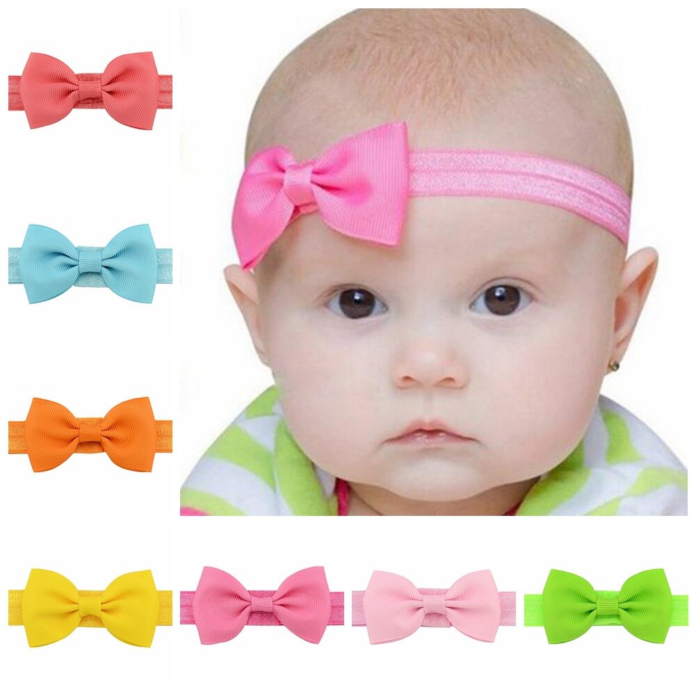 Baby Girl Headbands Headband Infant Hair Accessories Cloth Tie Bows Headwear Tiara Gift Toddlers Bandage Ribbon Newborn Headwrap