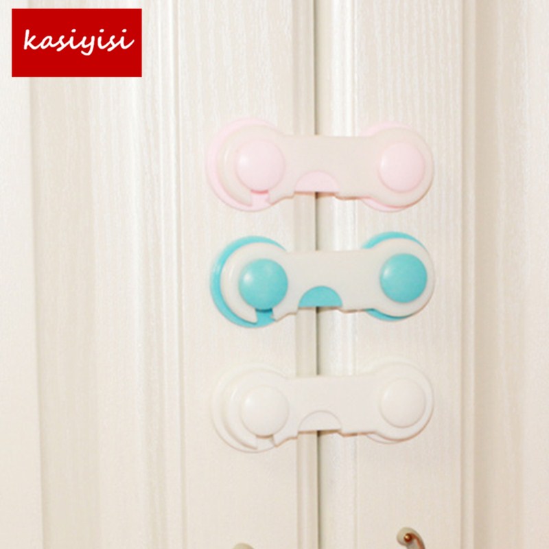 6Pcs/Lot Baby Plastic Multi Function Lock Security Kids Drawer Lock Safety Children Toilet Lock Refrigerator Lock
