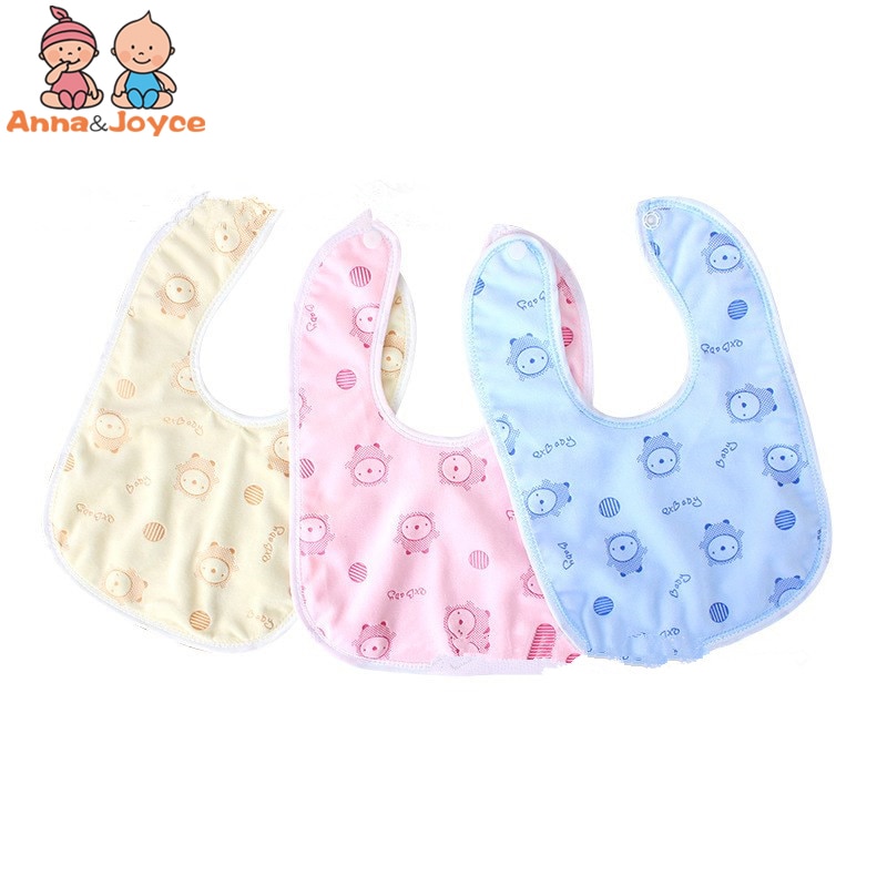 30pcs/Lot Baby Bibs Waterproof Mouth Water Towel Cotton Infants Ultra-soft Pocket A Variety of Color Rice gTRK0141