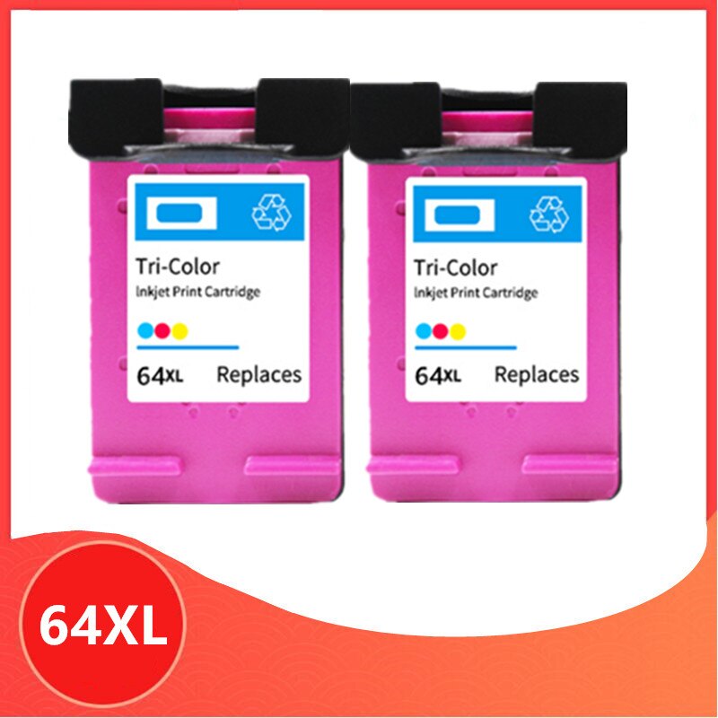 2Pack Color For HP64 Compatible Ink Cartridge Replacement For HP 64 xl 64xl Envy 7800 7820 7158 7164 7855 7864 6252 6255 Printer