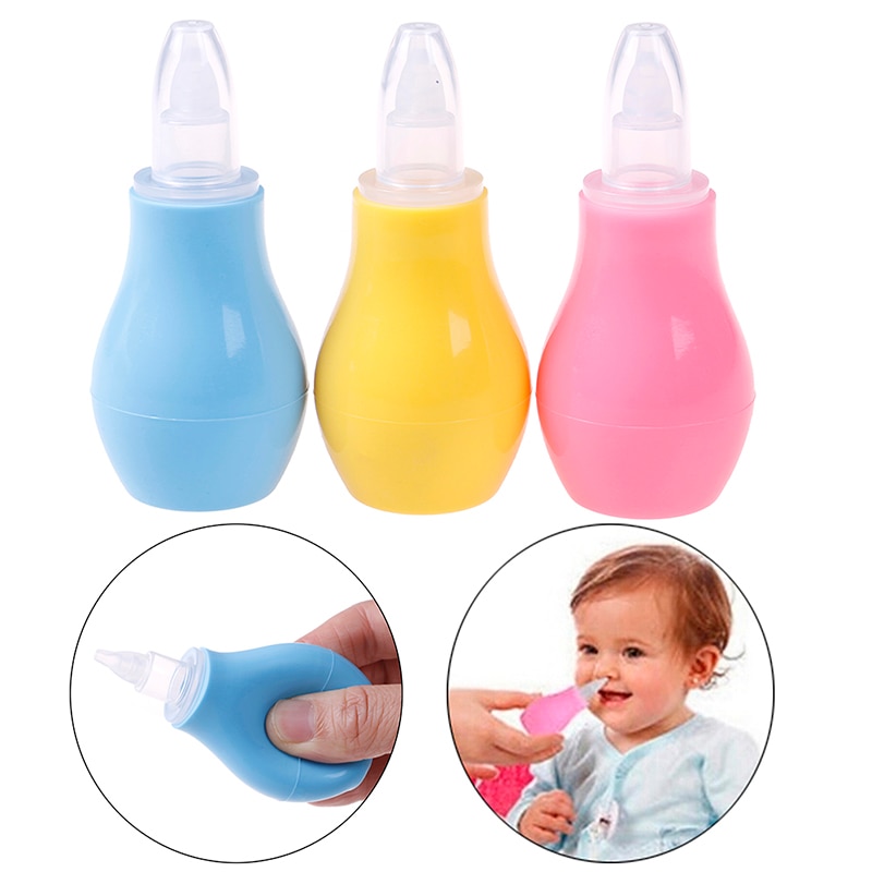 1Pc Newborn baby silicone nasal aspirator infant snot suction nose aspirators happy