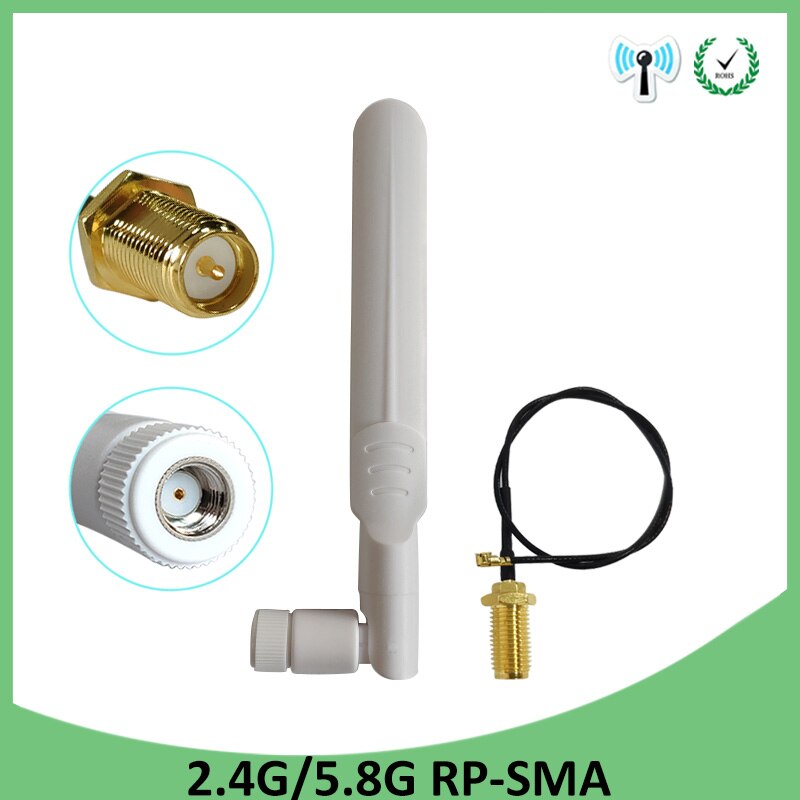 EOTH 2.4g 5.8g antenna 5dbi sma female wlan wifi dual band antene router tp link ipex 1 SMA male pigtail Extension Cable