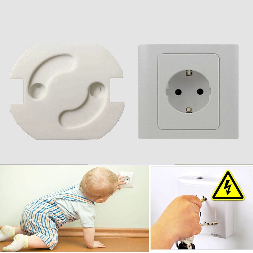 10 Pcs EU Power Electrical Outlets Rotate Cover Protection From Children Baby Plug Protector Plugs for Sockets Protection