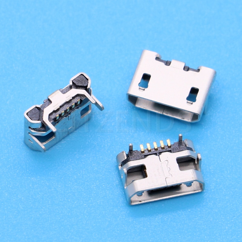 10pcs/lot Micro USB 5pin Jack Female Socket Connector OX Horn Type for Tail Charging Mobile Phone Sale at a Loss Russia