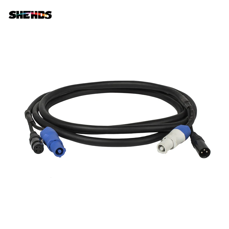 3 Meters/ 2 Meters Length Combination Powercon Plug DMX Cable Power Line Lighting Accessories For