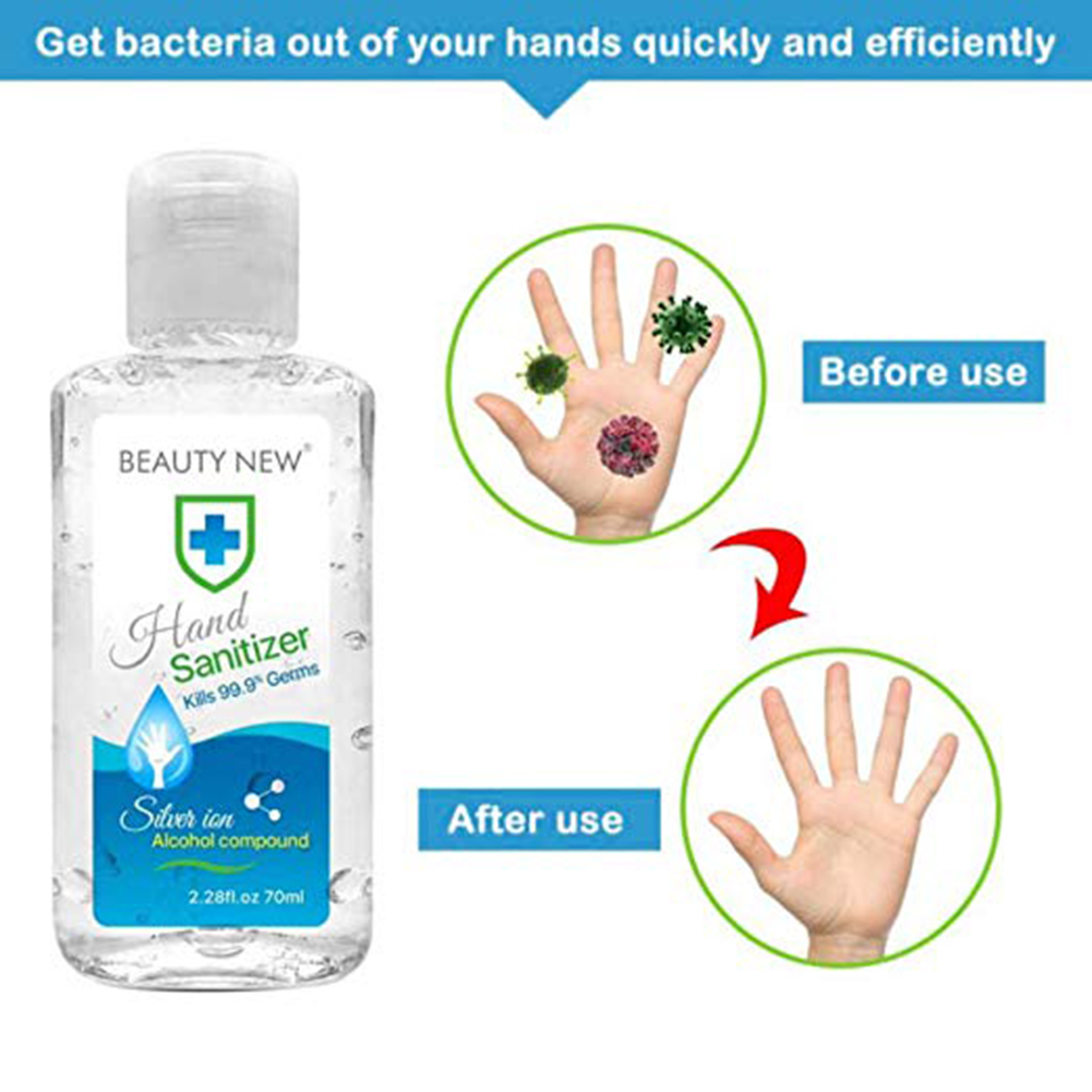 70ml Travel Portable Hand Sanitizer Mini Anti-Bacteria Disposable Hand Washer handgel desinfectie with Professional Masks