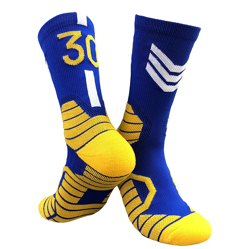 Stephen Curry Basketball Player Star Thick Sport Crew Man Socks Digital Number No30 Thirty Point Guard Golden State US Team 2021