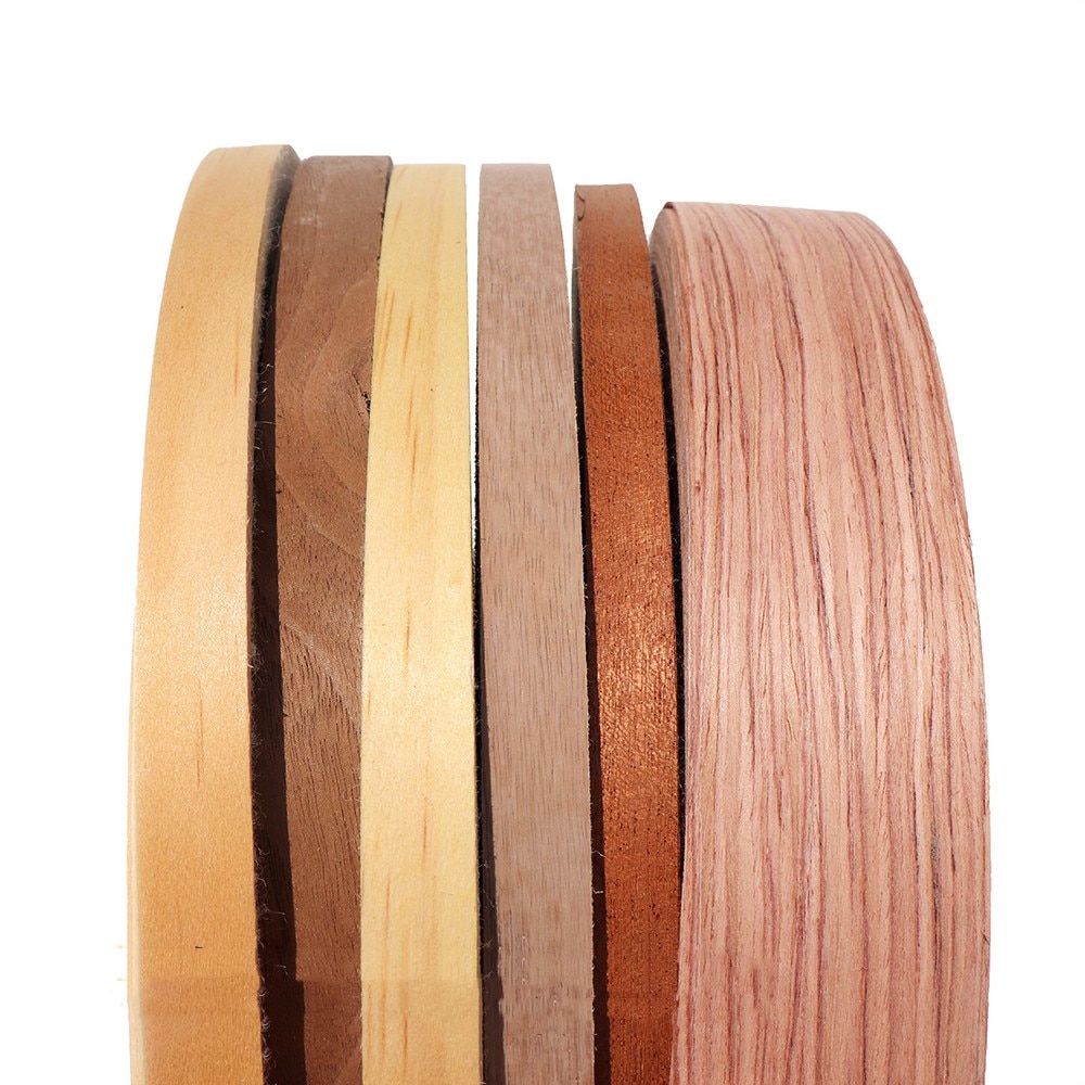Custom Natural Wood Edge Banding Edgeband Art DIY 4cm 35mm 28mm 22mm 2cm Maple White Oak Walnut Cherry Teak Ash Bubinga Sapele