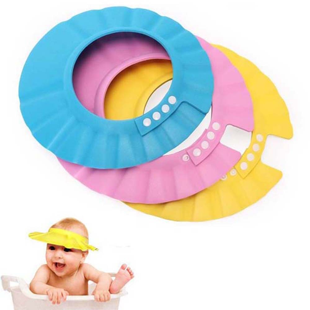 Baby Shower Cap Newest Arrivals Hot Babies Children Kids Safe Shampoo Bath Bathing Shower Cap Hat Wash Hair Shield