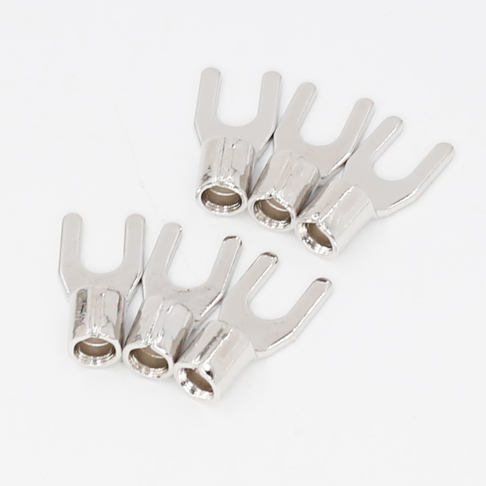 VIBORG High Quality VP201R Pure Copper Rhodium plated High-end Power Connector for Y Lug terminal 6pcs/set
