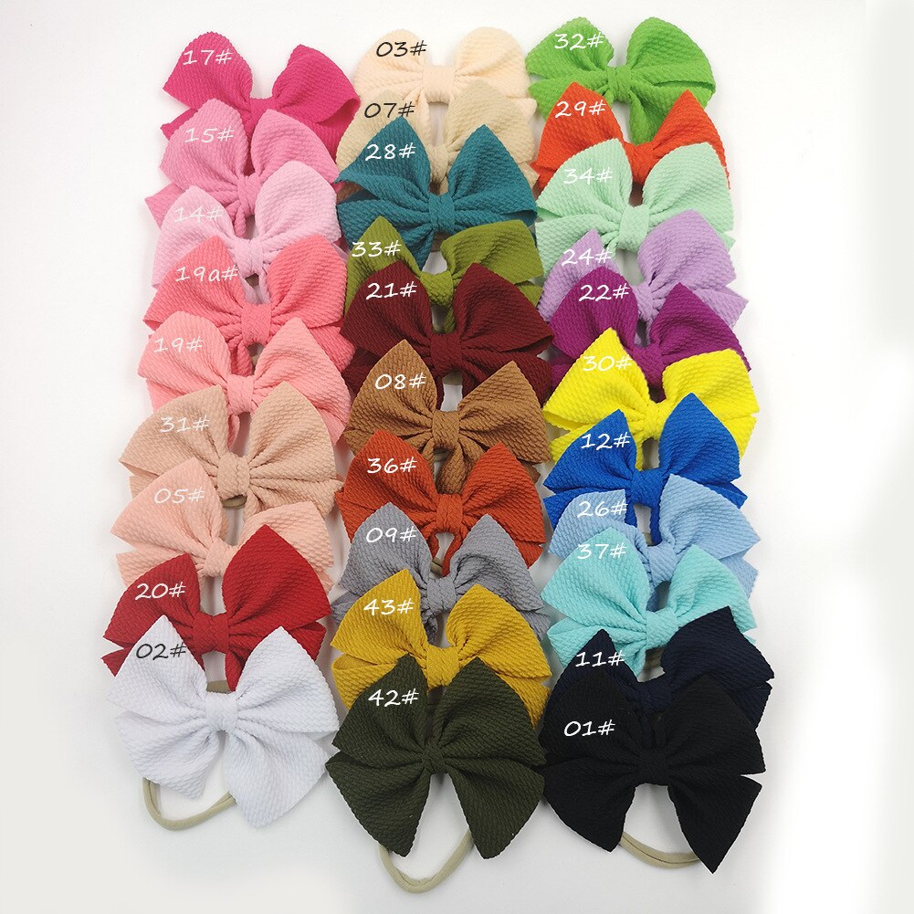 Elasticity Adjustable Big Bow Headwrap Baby Headband Top Knot Headbands Bow Hair Turban Newborn Head Band Girl Large Hair Bows