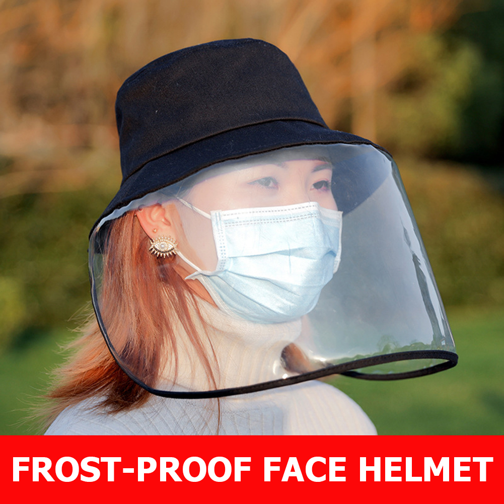 Anti-dust Anti-fog Protective Cap Mask UV Protection Fisherman Sun Hat Pregnant Woman Outdoor Safety Face Cover with Masks