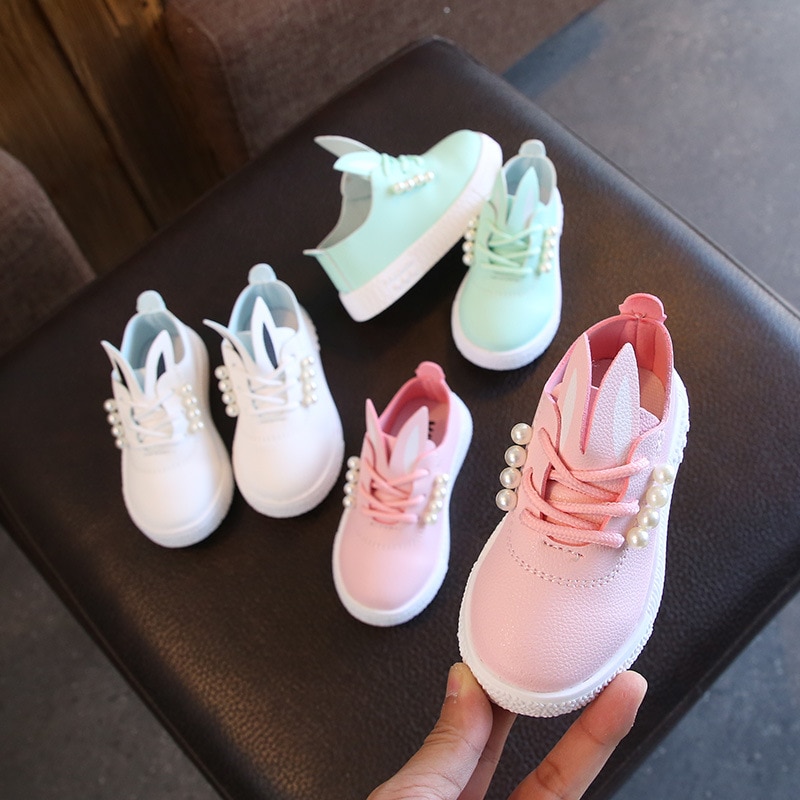 Koovan Children's PU Leather Shoes 2020 Spring And Autumn Girl's Children's Pearl Princess Small Children's 