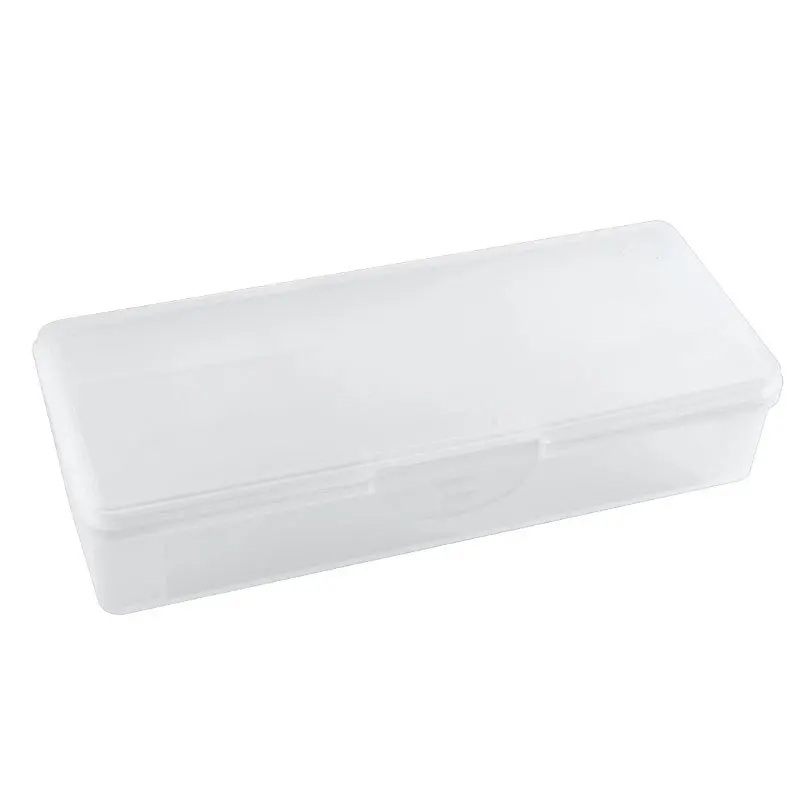 1Pc Rectangle Double-layer Nail Art Tool Empty Storage Box Tweezers Clippers Pens Polishing Nail