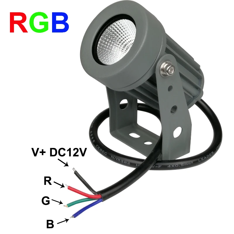 4 line External control RGB LED COB garden lighting Spiked lawn lamp waterproof lighting led