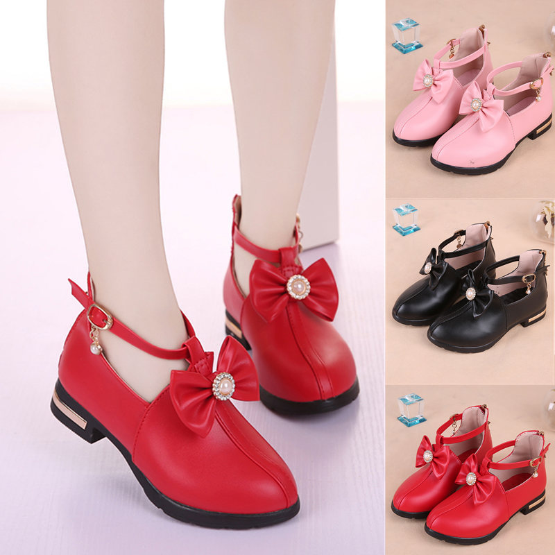 Children's leather shoes girls princess shoes spring autumn new fashion Korean kids soft bottom single shoes for 1-16t
