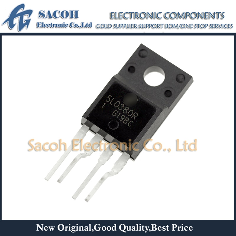 New Original 10PCS/Lot 5L0380R 5L0380 KA5L0380R or 5M0380R KA5M0380R TO-220F-5 3A 800V Power Switch FPS