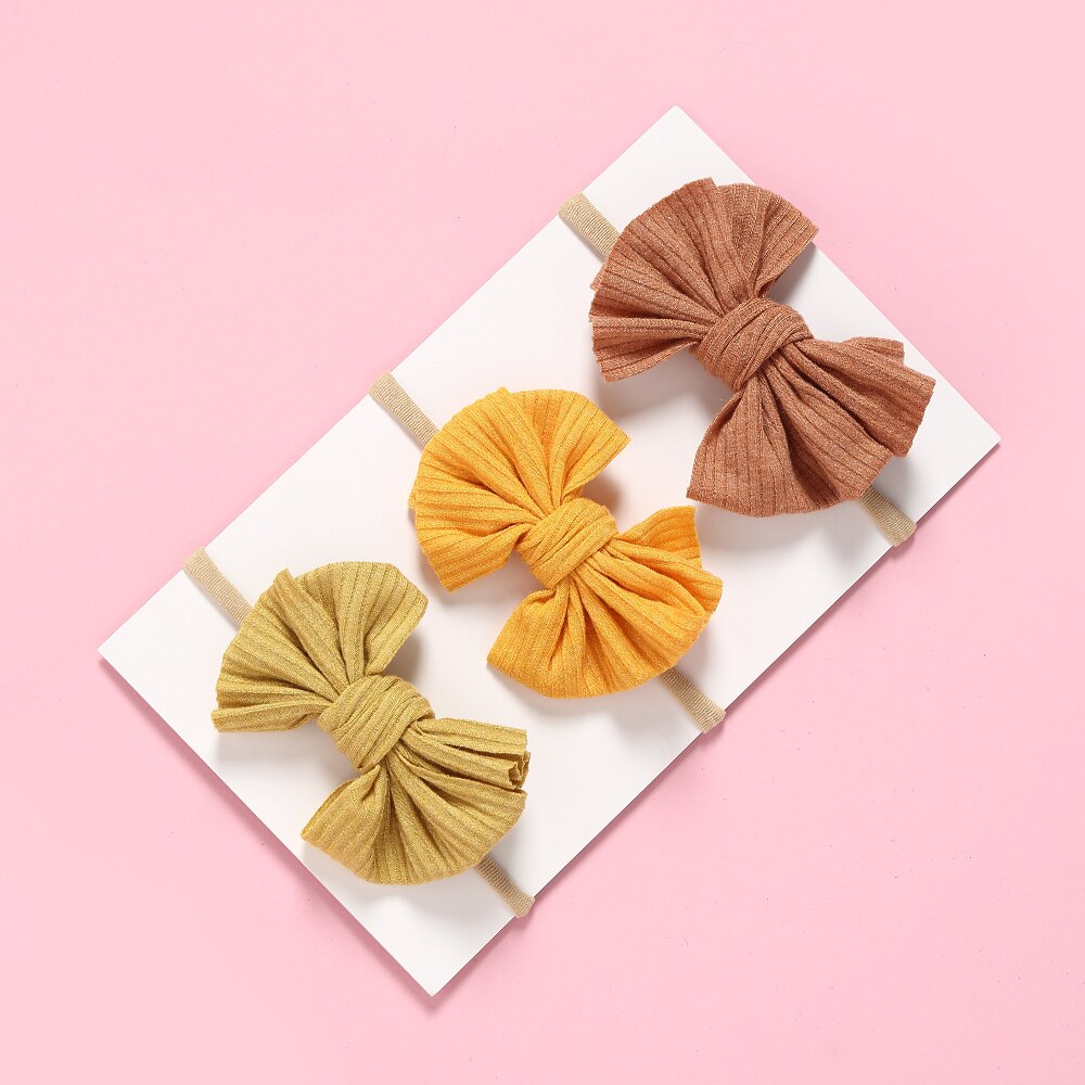 3pcs/set Baby Headband Girls Hair Accessories Cute Big Bow Elastic Hairband Baby Princess Christmas Day Gifts for Baby Girl