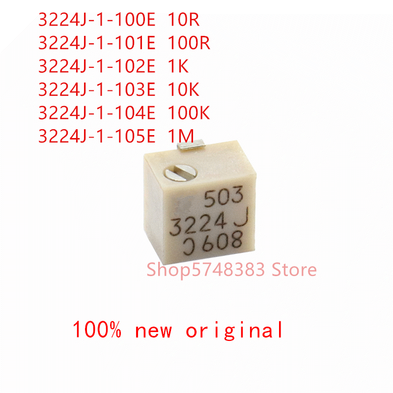10PCS/LOT 3224J-1-500E 3224J-1-501E 3224J-1-502E 3224J-1-503E 3224J-1-504E 3224J-1 50R 500R 5K 50K 500K 100% new original