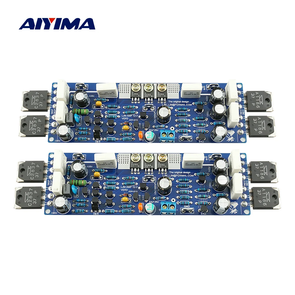 AIYIMA 2Pcs Power Amplifier Audio Board L12-2 Sound Amplifier Stereo Class AB Amp 2 Channel