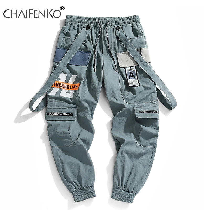 CHAIFENKO 2023 New Hot Jogger Leisure Sports Trousers Men Hip Hop Streetwear Beam Foot Cargo Pants