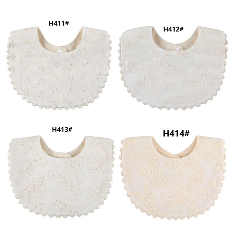 Newborn Baby Boys Girls Embroidery Saliva Printing Saliva Towel Kids Toddler Feeding Burp Cloth Cotton Bib Scarf