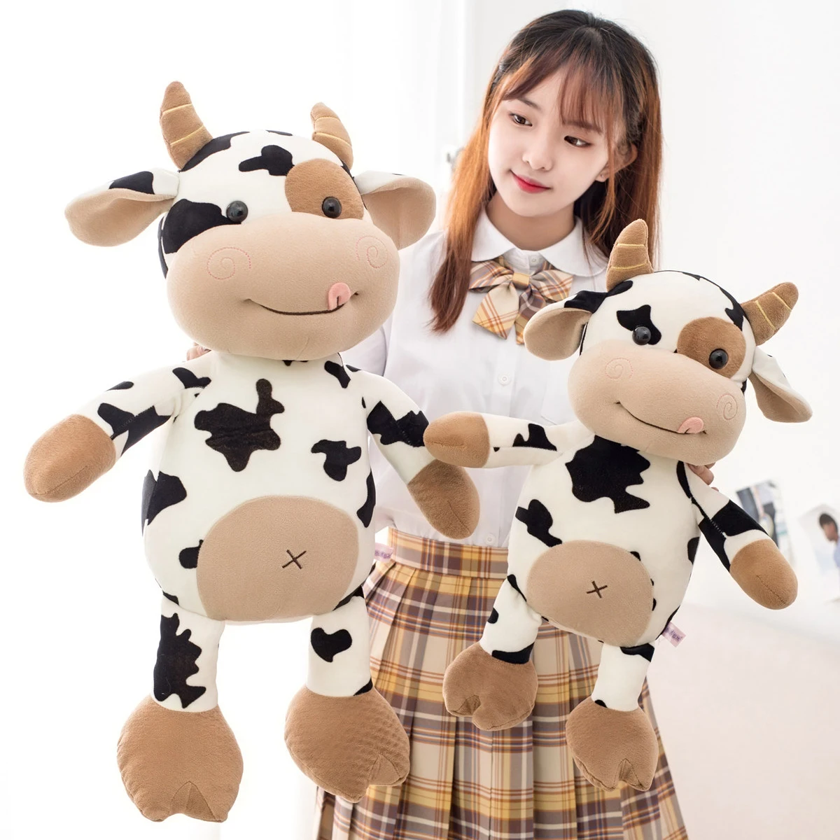 2020 New Plush Cow Toy Cute Cattle Plush Stuffed Animals Cattle Soft Doll Kids Toys Birthday Gift