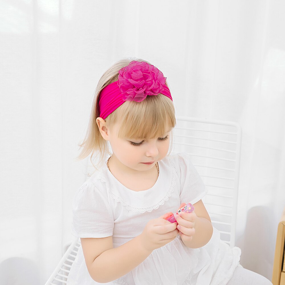 Lace Flower Baby Headband Turban Newborn Baby Girl Headbands Elastic Kids Toddler Hair Band haarband Baby Hair Accessories