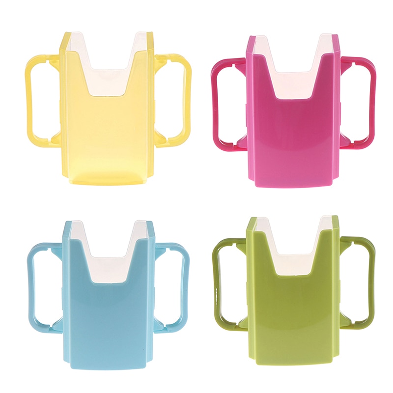Hot sale Adjustable Safety Plastic Baby Toddler Juice Box Drinking Bottle Cup Milk Holder