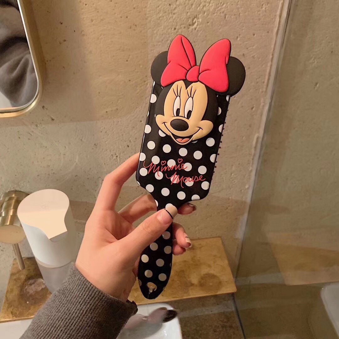 Disney Cartoon Girl Comb 3D Minnie Princess Comb Anti-static Air Cushion Hair Care Brushes Baby Girls Dress Up Makeups Toy Gifts