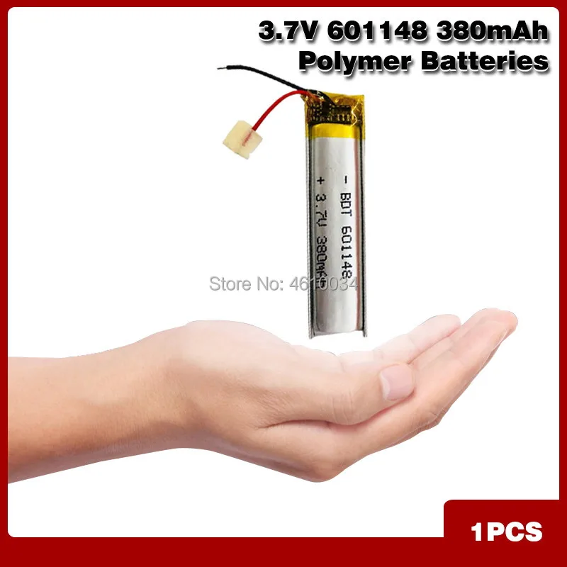3.7V 601148 061148P 601148P 3.7V 380mAh with protection board used for bluetooth MP3 MP4 lithium