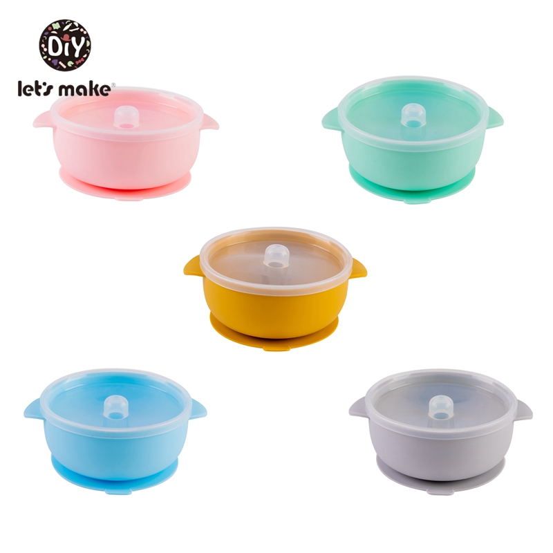Let's Make Children's Tableware For Kids Baby Feeding Bowl 1pc Non-Slip Children's Dishes For Games Waterproof Su