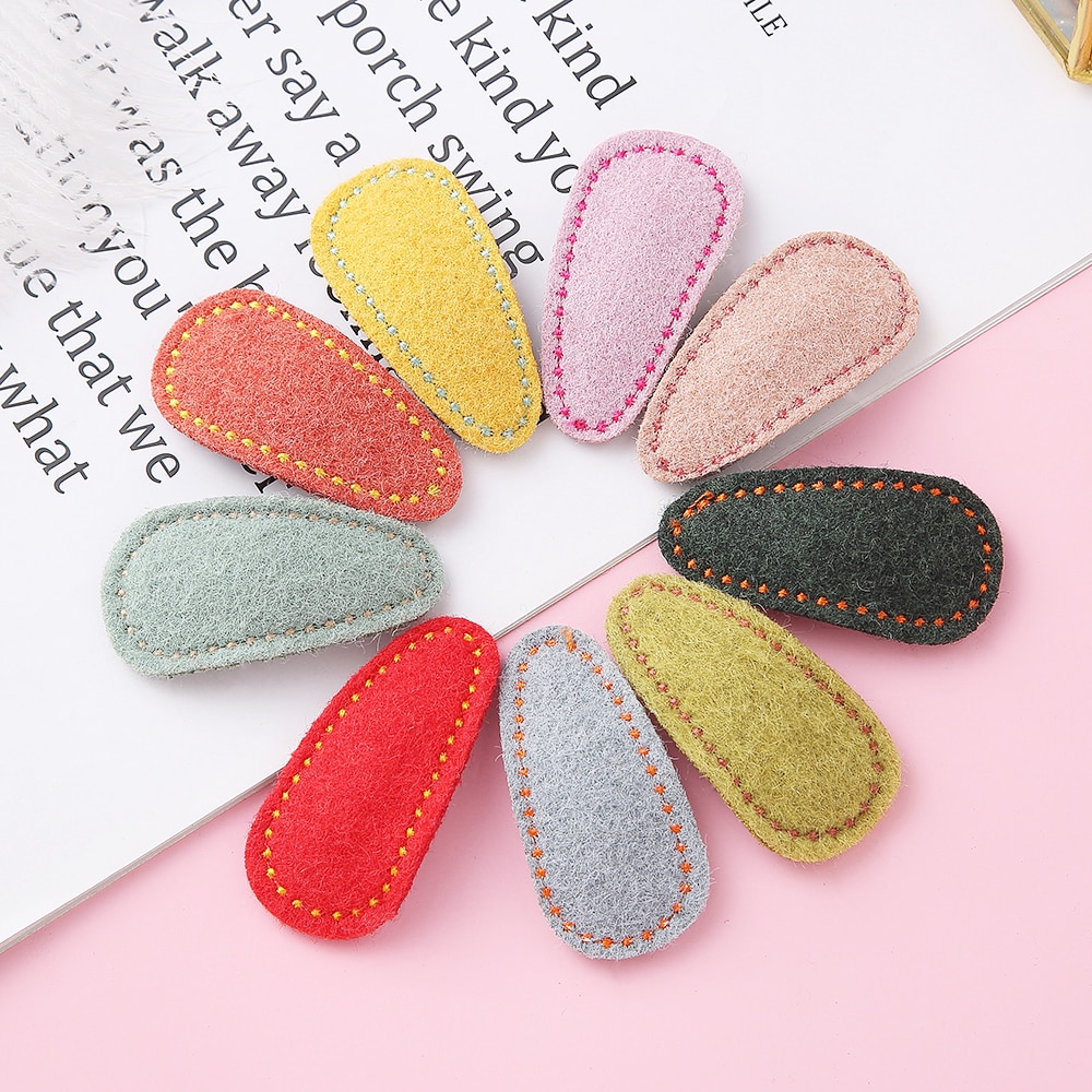Solid Color Baby Girl Hair Pins for Children Kids Cute Baby Girls Hair Clip Hairpins BB Barrettes Baby Girl Accessories 9 Colors