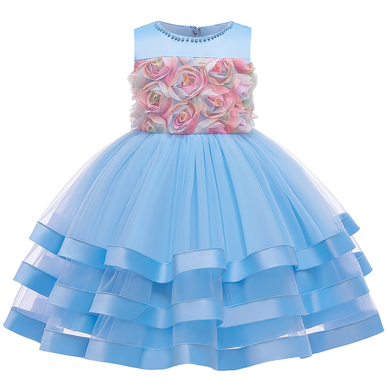 Flower girl dress for Girls tutu cupcake dress Kids Clothing Elegent  Girls Dresses for Children Party girls Custumes
