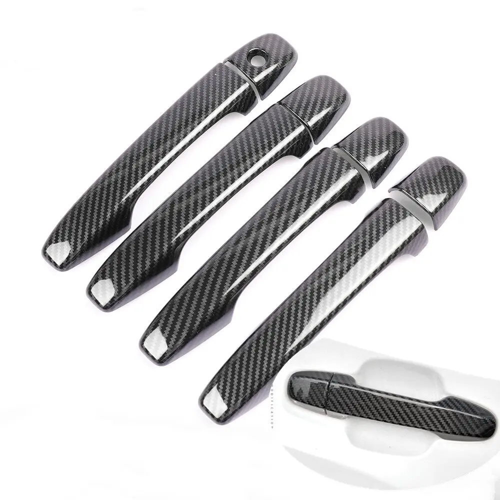For Toyota Prius V Prius 40 ZVW40 ZVW41 Grand Prius+ 2012 - 2019 Carbon Fiber Car Door Handle Cover
