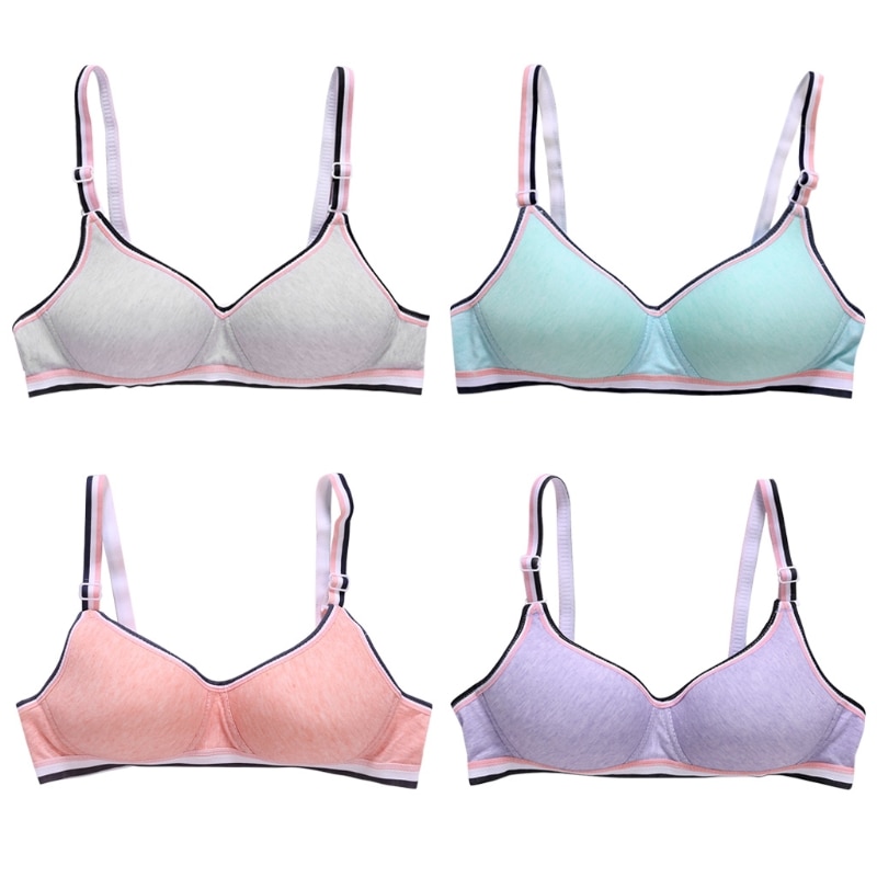 Young Girls Wireless Padded Bra Teenage Sport Underwear 12-18Y Small Lingerie