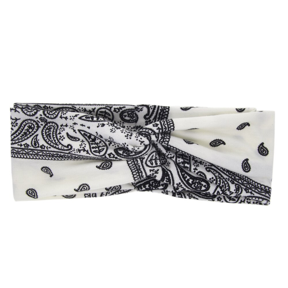 New Bohemia Cashew Nuts Printed Hair Bands Makeup Face Wash Hair Bundle Headband Cross-brimmed Women Adult Girls Headbands