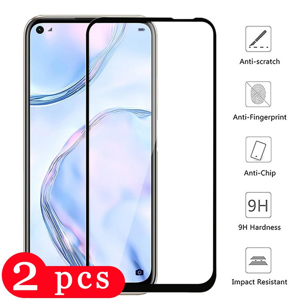 2Pcs cover for huawei nova 7 pro 7i 6 SE tempered glass for huawei nova 5 5i 5t 5Z 4 4e phone screen protector protective film
