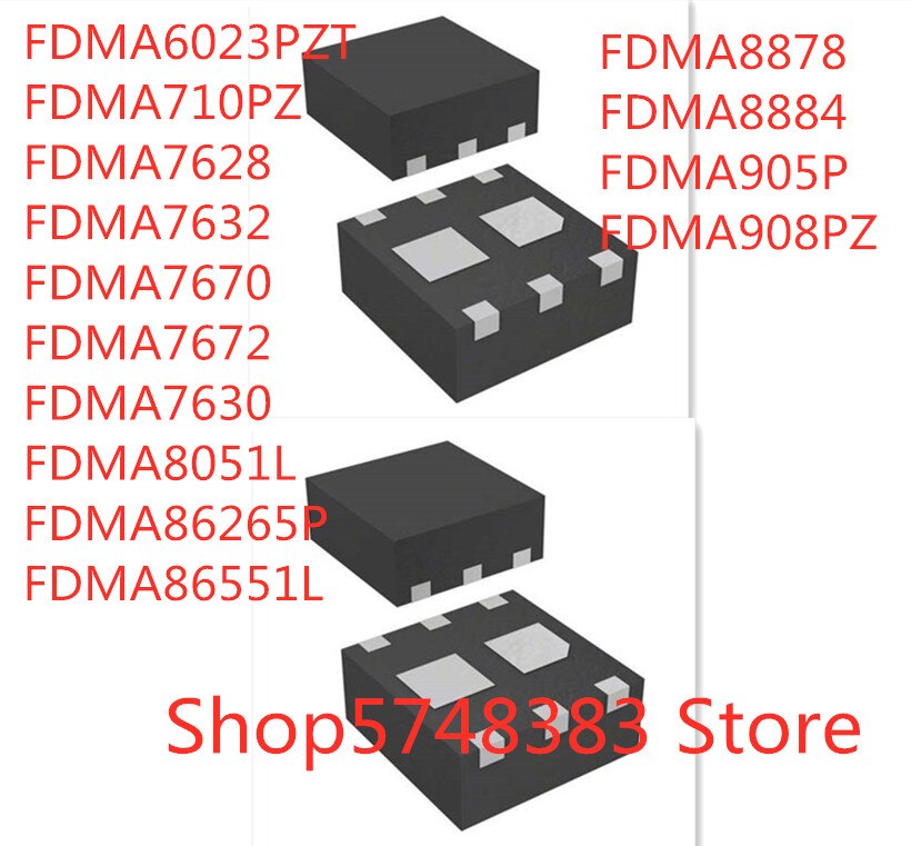 FDMA6023PZT FDMA710PZ FDMA7628 FDMA7632 FDMA7670 FDMA7672 FDMA7630 FDMA8051L FDMA86551L FDMA8878 FDMA8884 FDMA905P FDMA908PZ