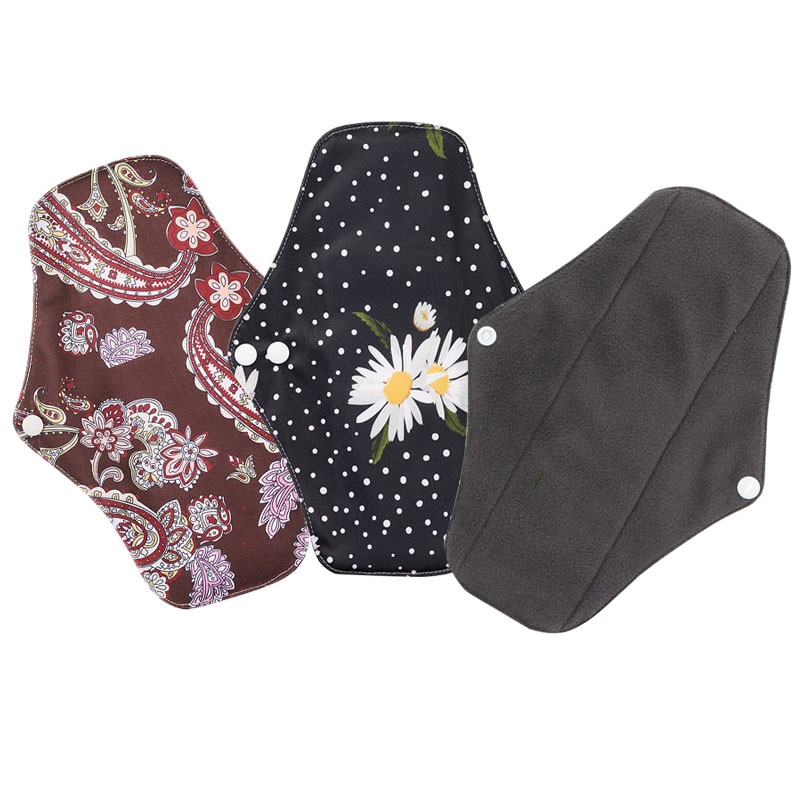 Lady Care Washable Panty Liner Reusable Sanitary Towels Bamboo Charcoal Women's Menstrual Cotton Pads For Monthly Period Re