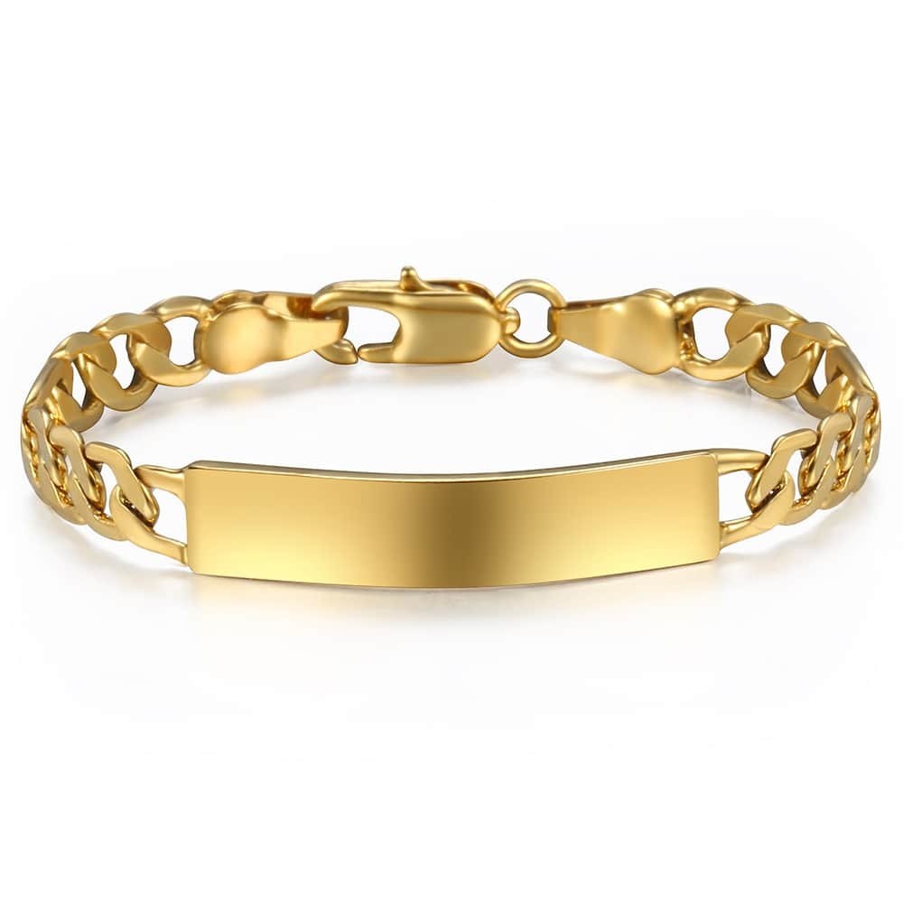 New Baby Bracelet Figaro Chain Smooth Bangle Link Gold Silver Color Bracelet For Kids Gift Dropshipping DGB426