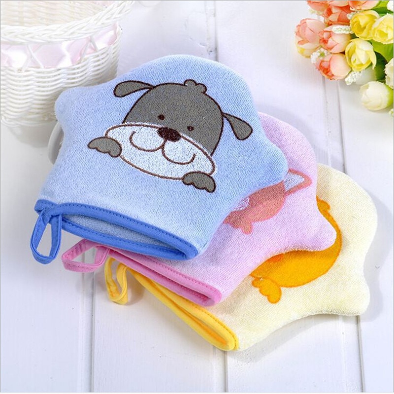New Hot Sale Cute Baby Bath Sponge Cartoon Super Soft Cotton Brush Rubbing Towel Ball 3 Types New Arrival Bath Gloves