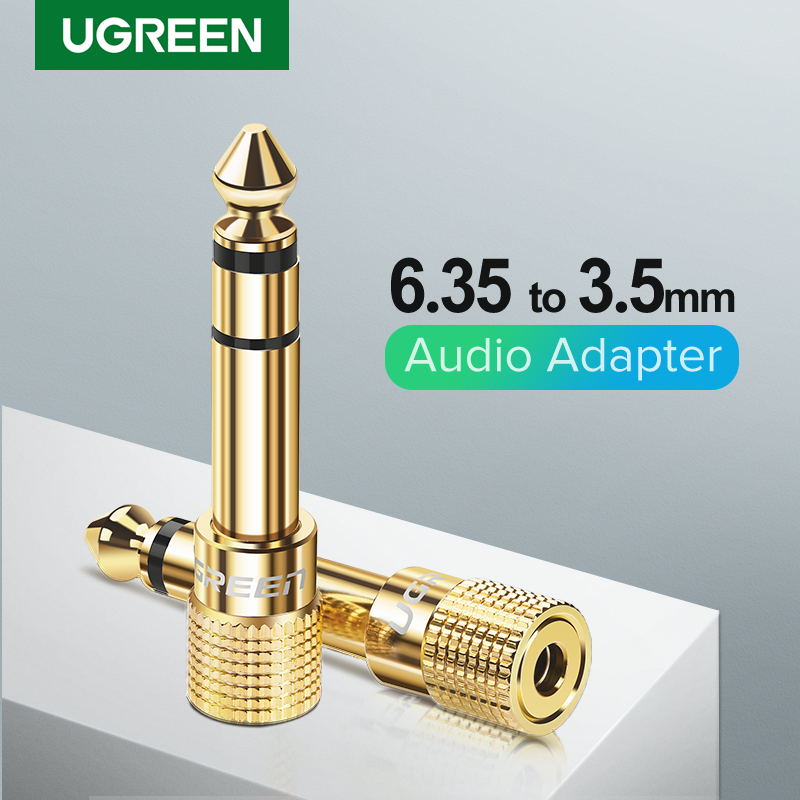 Ugreen Aux Cable Jack 3.5 Speaker Connector 6.35mm Male to 3.5mm Female Audio Connector 3.5 Jack for Speaker Guitar Jack 6.35